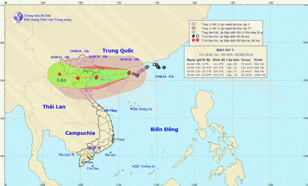 Tin bão khẩn (cơn bão số 3)