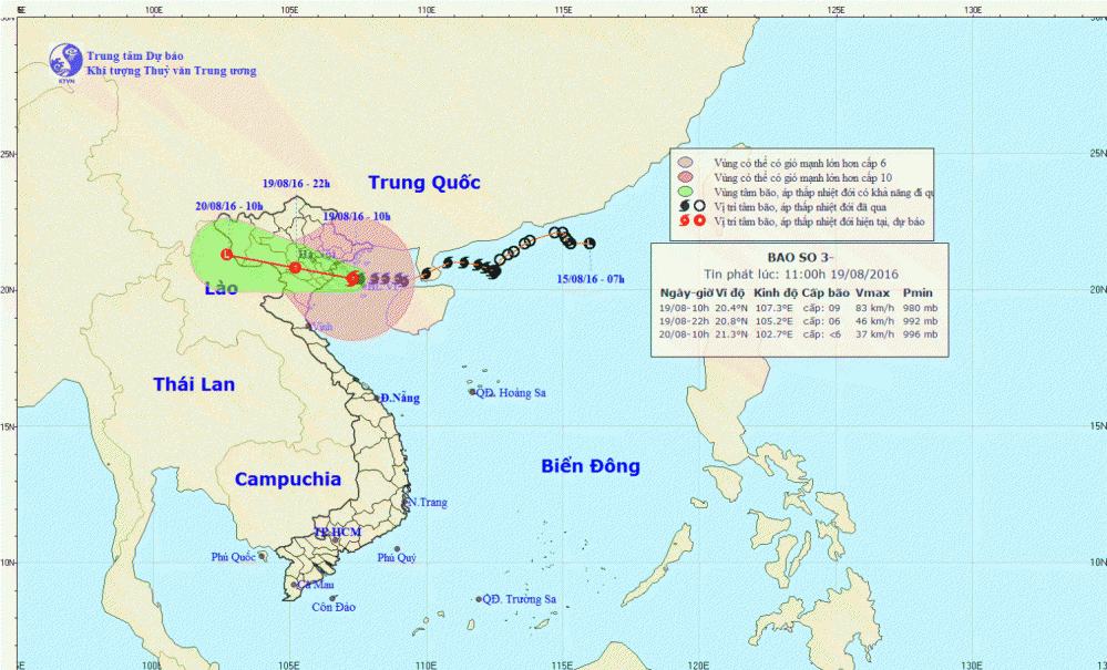Tin bão khẩn (cơn bão số 3)