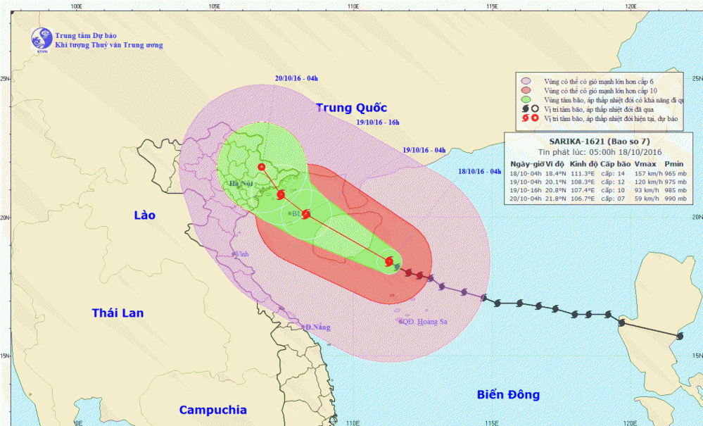 Tin bão trên Biển Đông (cơn bão số 7)