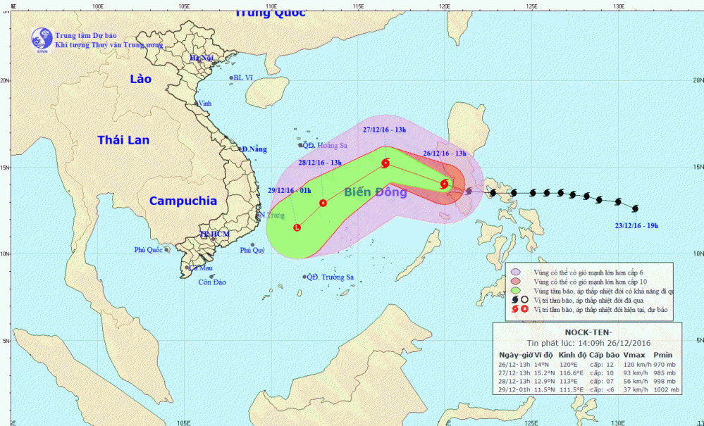 Tin bão trên Biển Đông (cơn bão số 10)