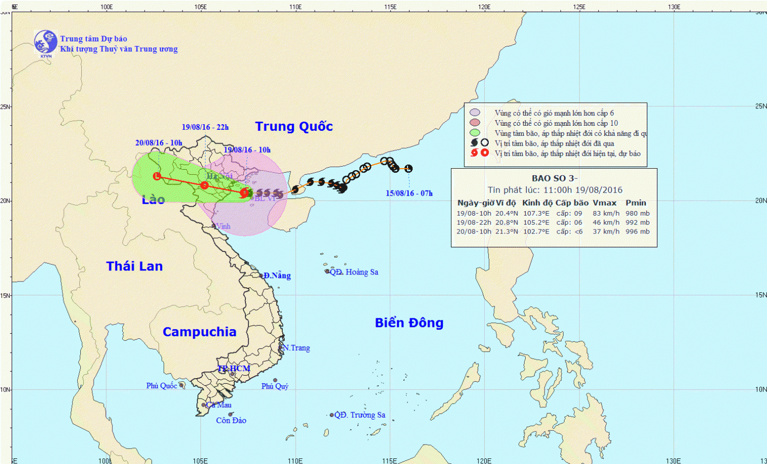 Tin bão khẩn (cơn bão số 3)