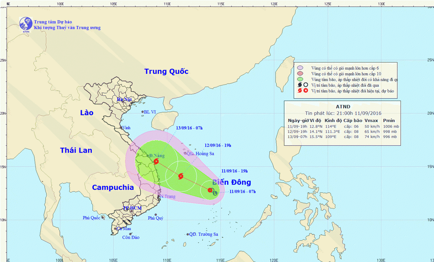 Tin áp thấp nhiệt đới trên Biển Đông