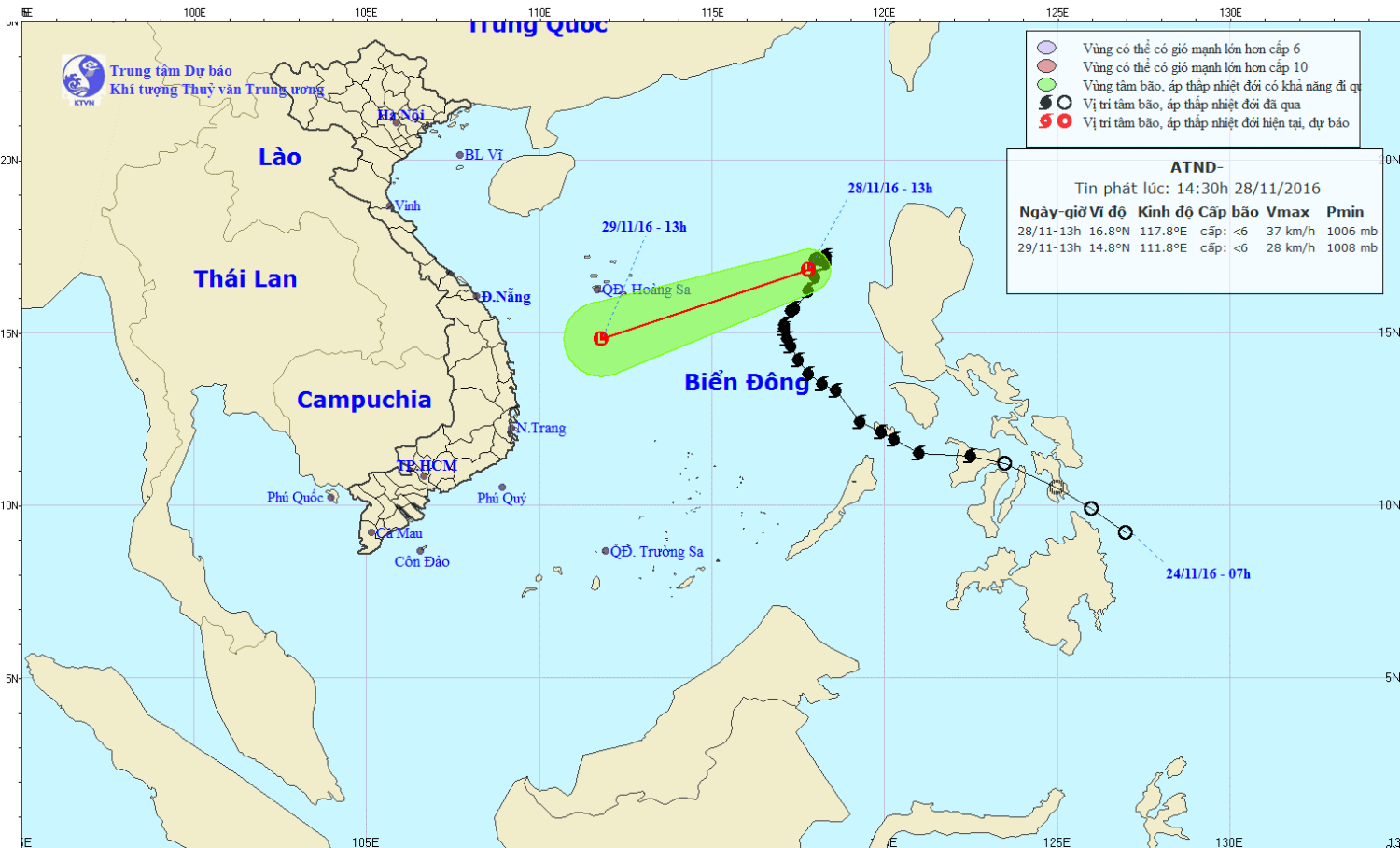 Tin cuối cùng về cơn bão số 9 (bão Tokage)