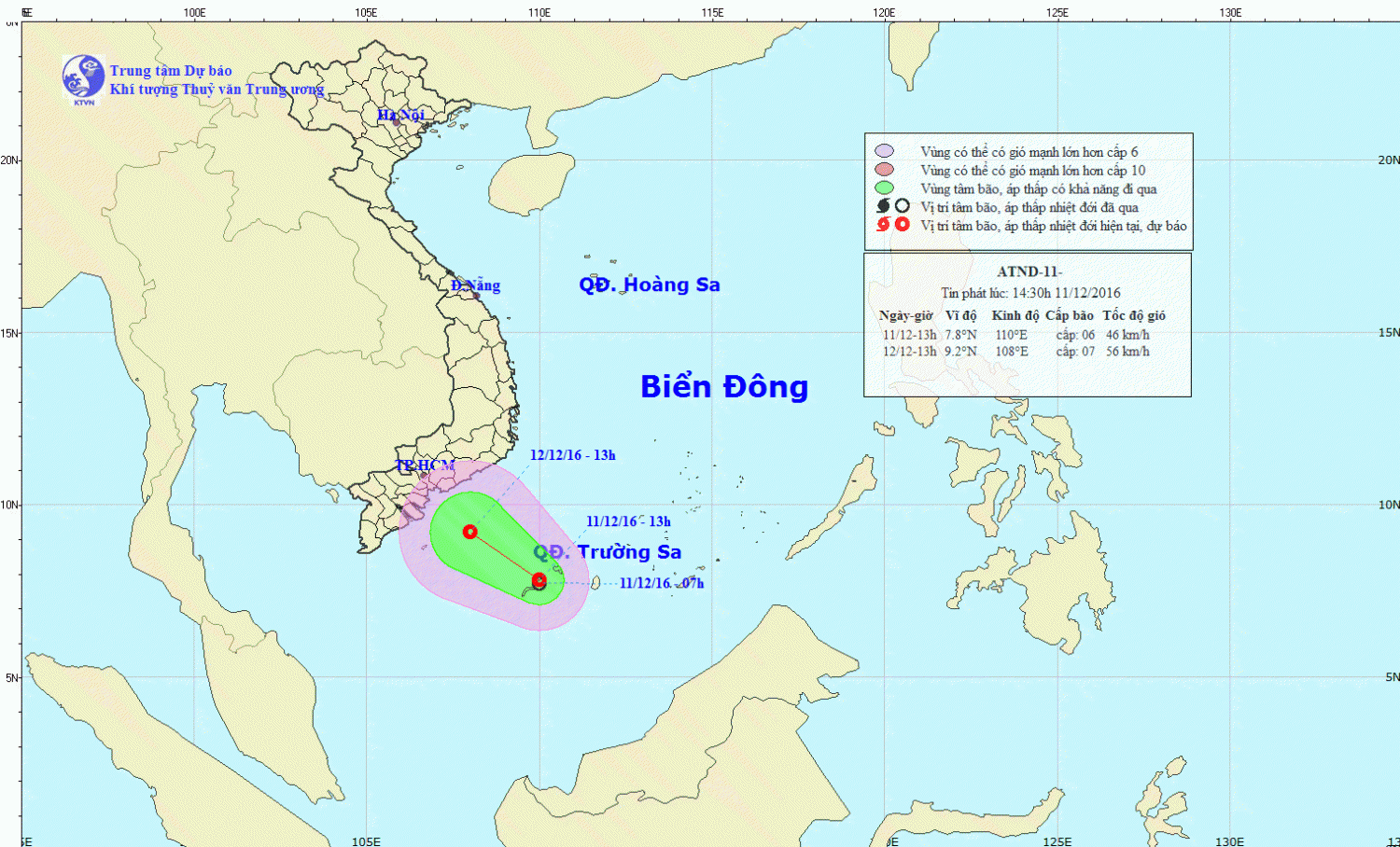 Tin áp thấp nhiệt đới trên Biển Đông