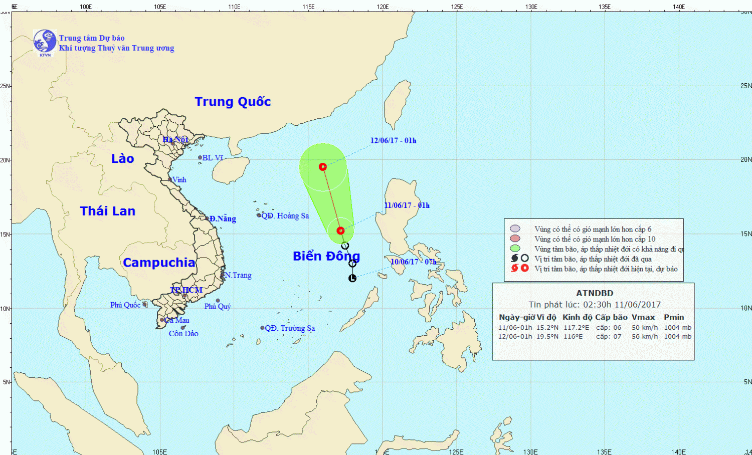 Tin áp thấp nhiệt đới trên Biển Đông