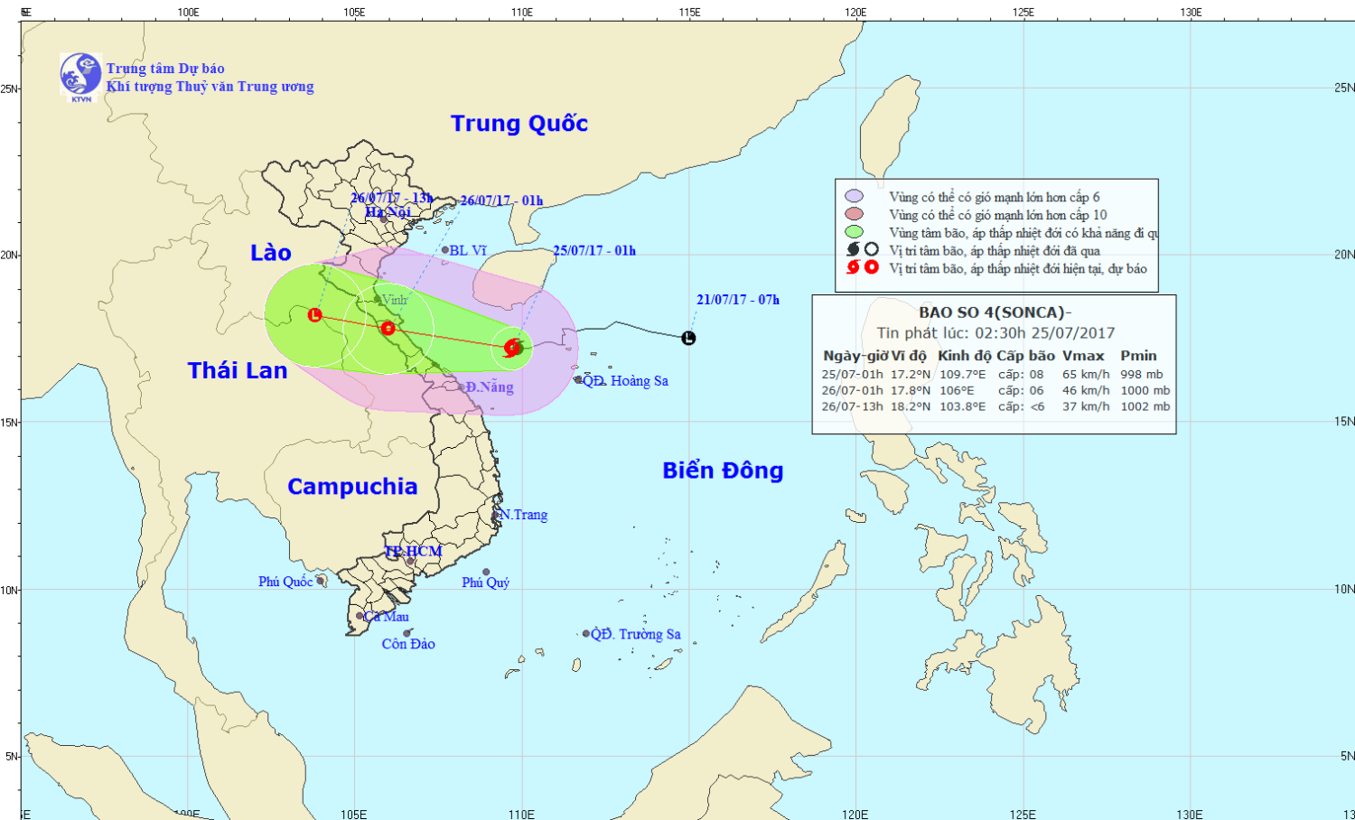 Tin bão khẩn cấp (cơn bão số 4)