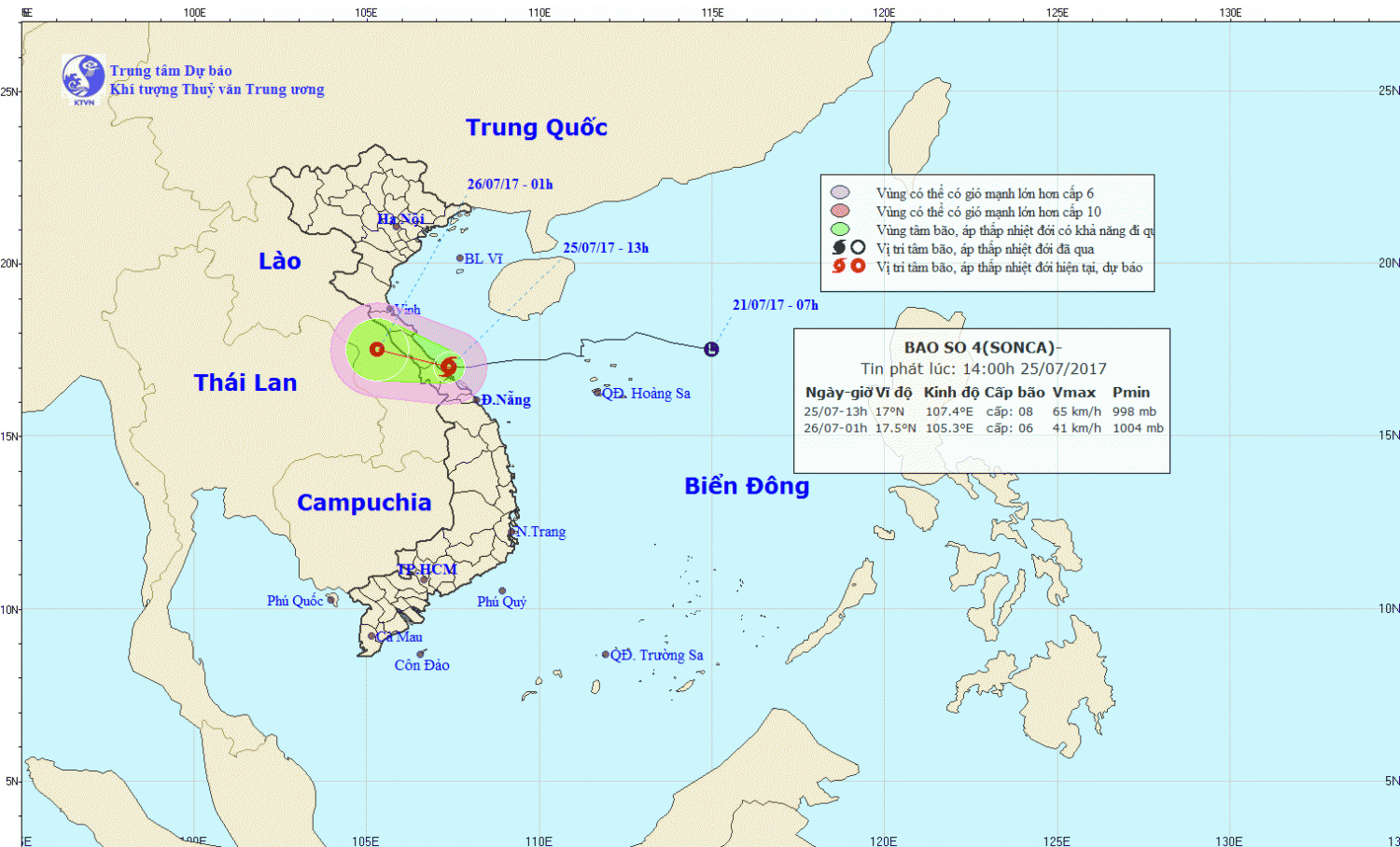Tin bão khẩn cấp (cơn bão số 4)