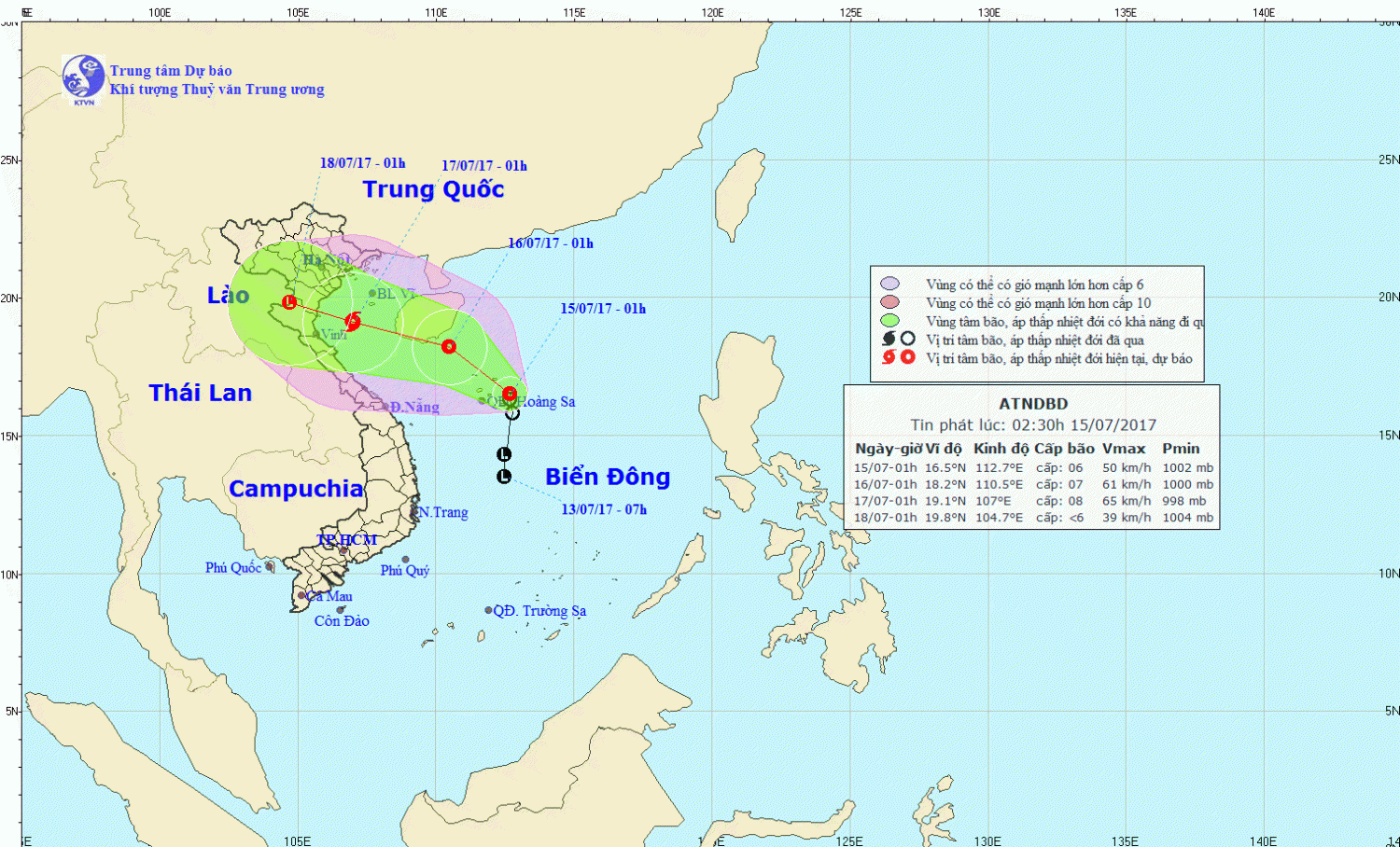 Tin áp thấp nhiệt đới trên Biển Đông
