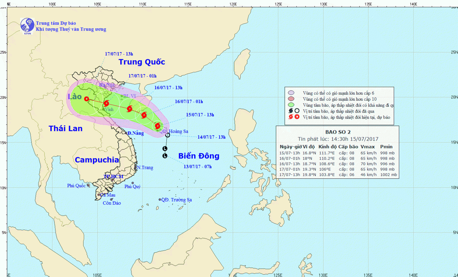 Tin bão khẩn cấp (cơn bão số 2)