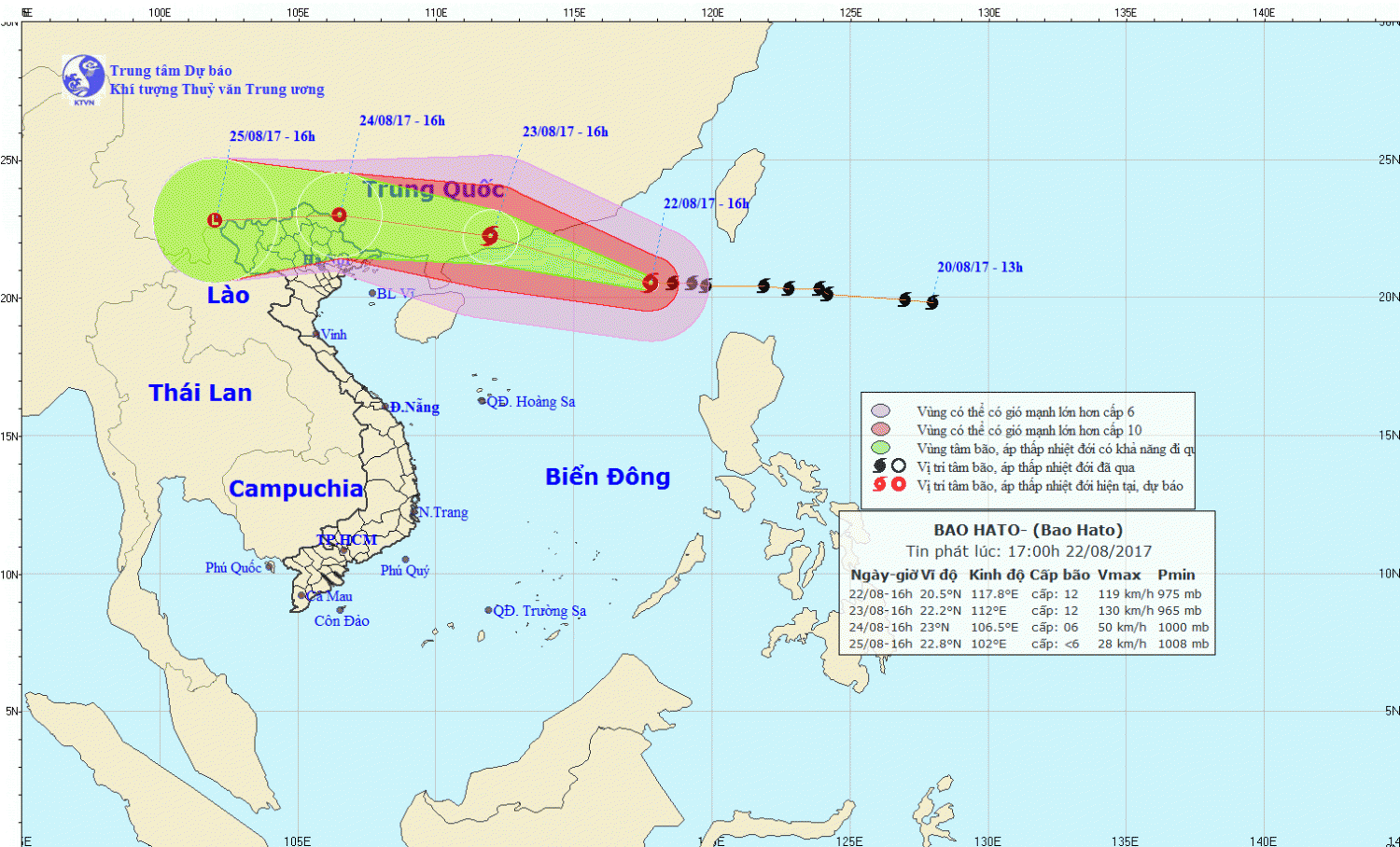 Tin bão trên Biển Đông (cơn bão số 6)