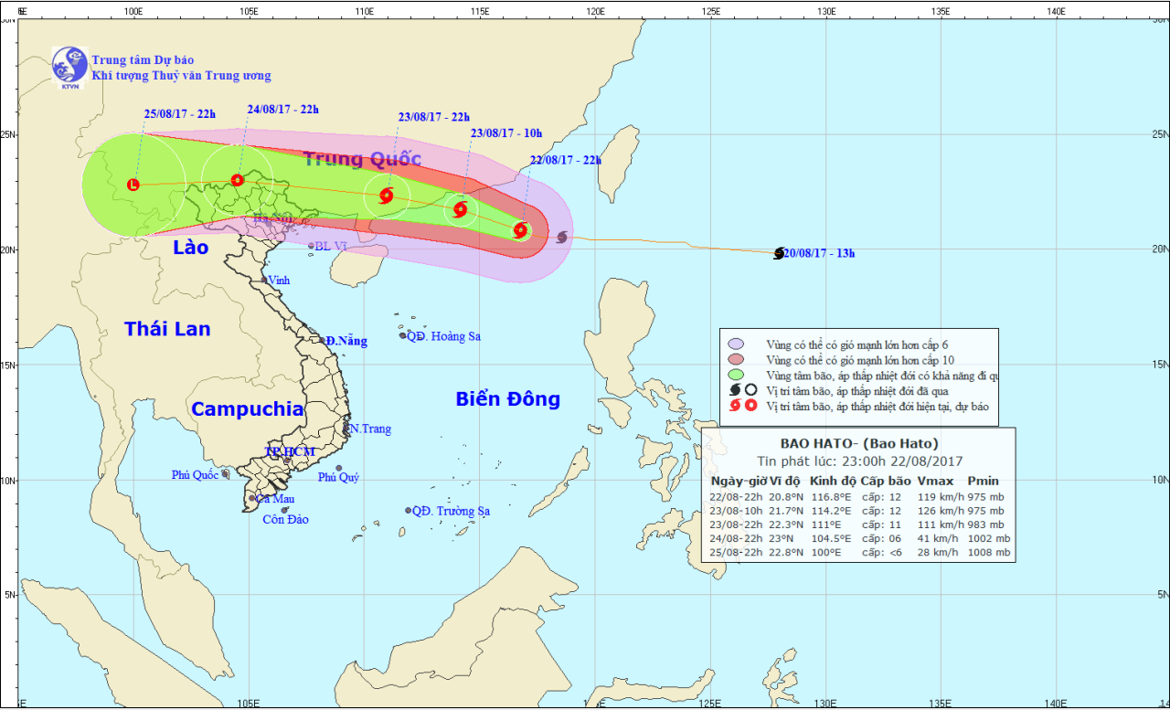 Tin bão trên Biển Đông (cơn bão số 6)
