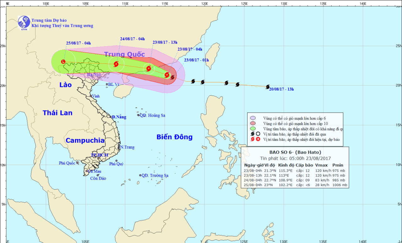 Tin bão trên Biển Đông (cơn bão số 6)