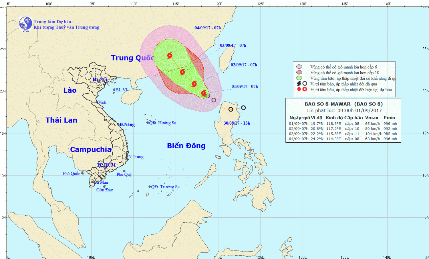 Tin bão trên Biển Đông (cơn bão số 9)