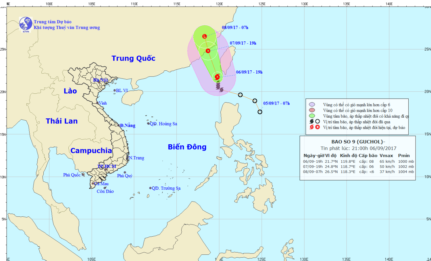 Tin bão trên Biển Đông (cơn bão số 9)
