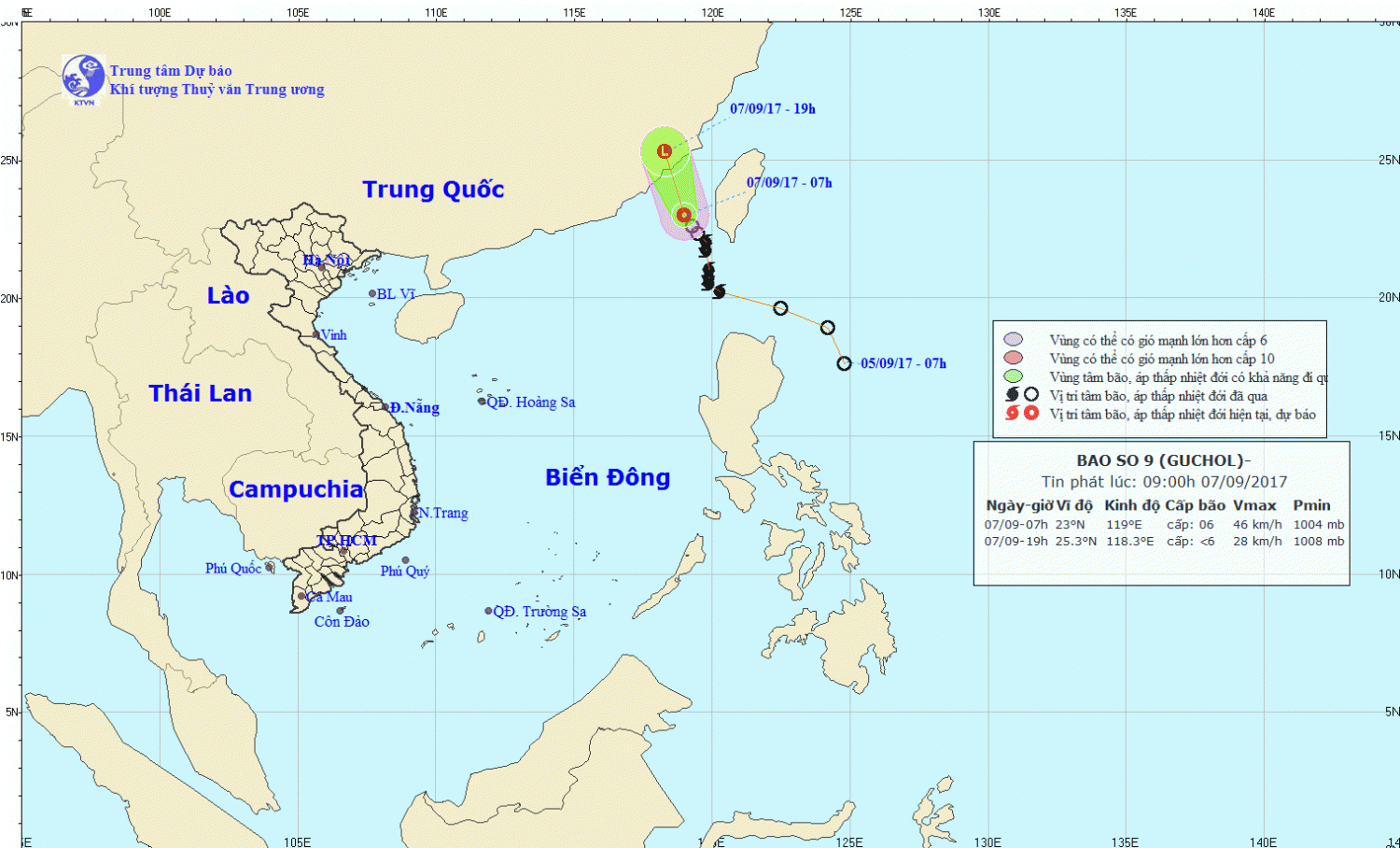 Tin về cơn bão số 9