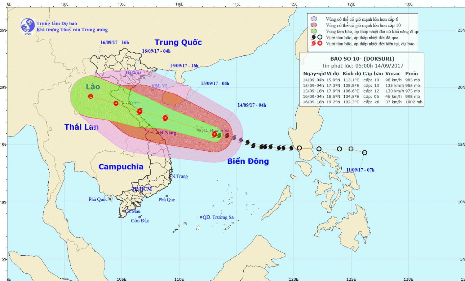 Tin bão khẩn cấp (cơn bão số 10)