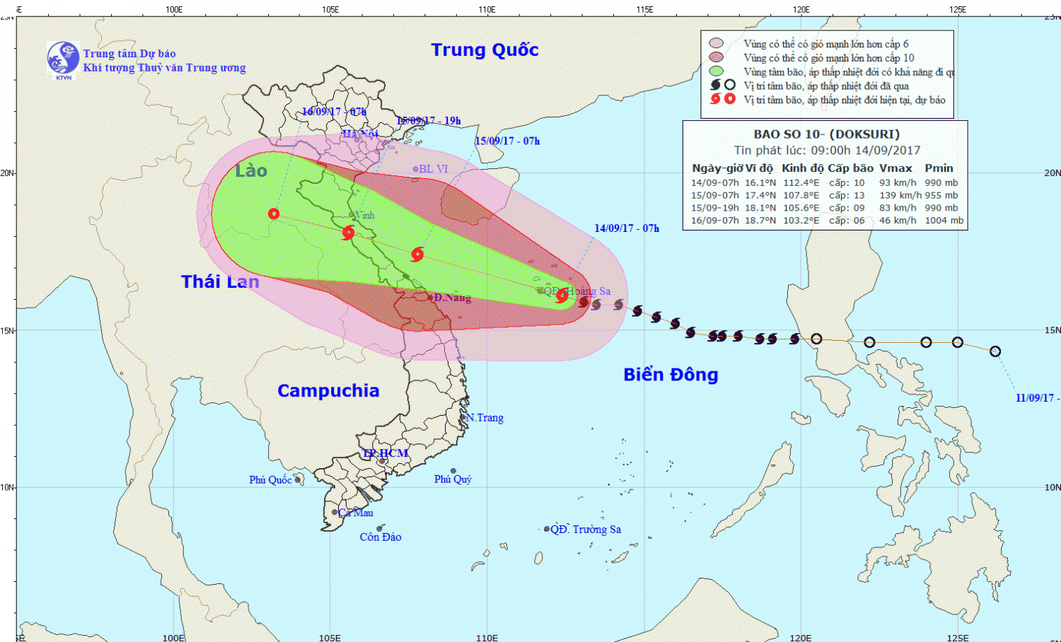 Tin bão khẩn cấp (cơn bão số 10)