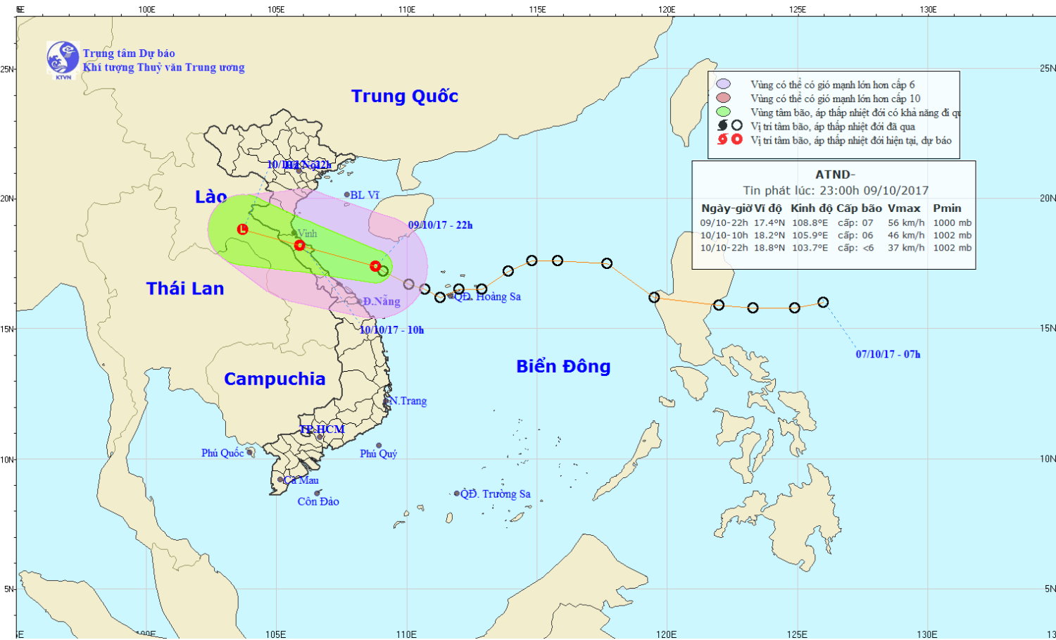 Tin áp thấp nhiệt đới gần bờ