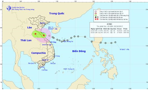 Tin áp thấp nhiệt đới trên đất liền
