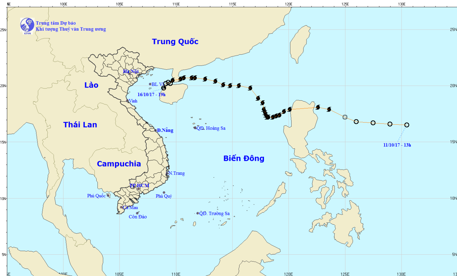 Tin cuối cùng về cơn bão số 11