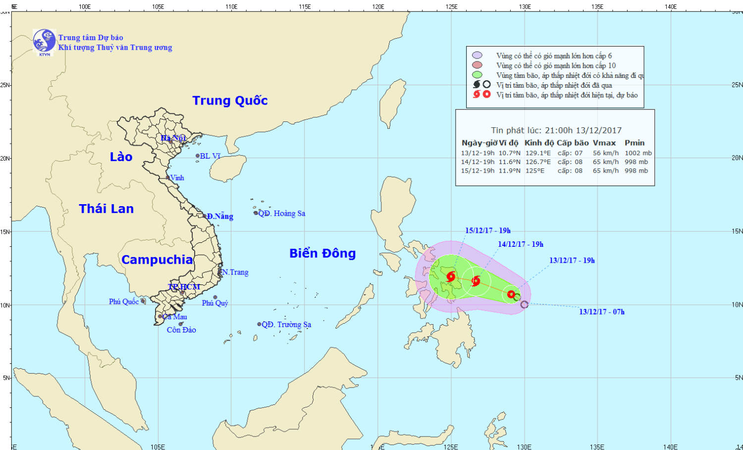 Tin áp thấp nhiệt đới gần Biển Đông