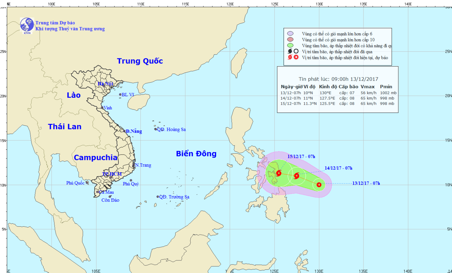 Tin áp thấp nhiệt đới gần Biển Đông