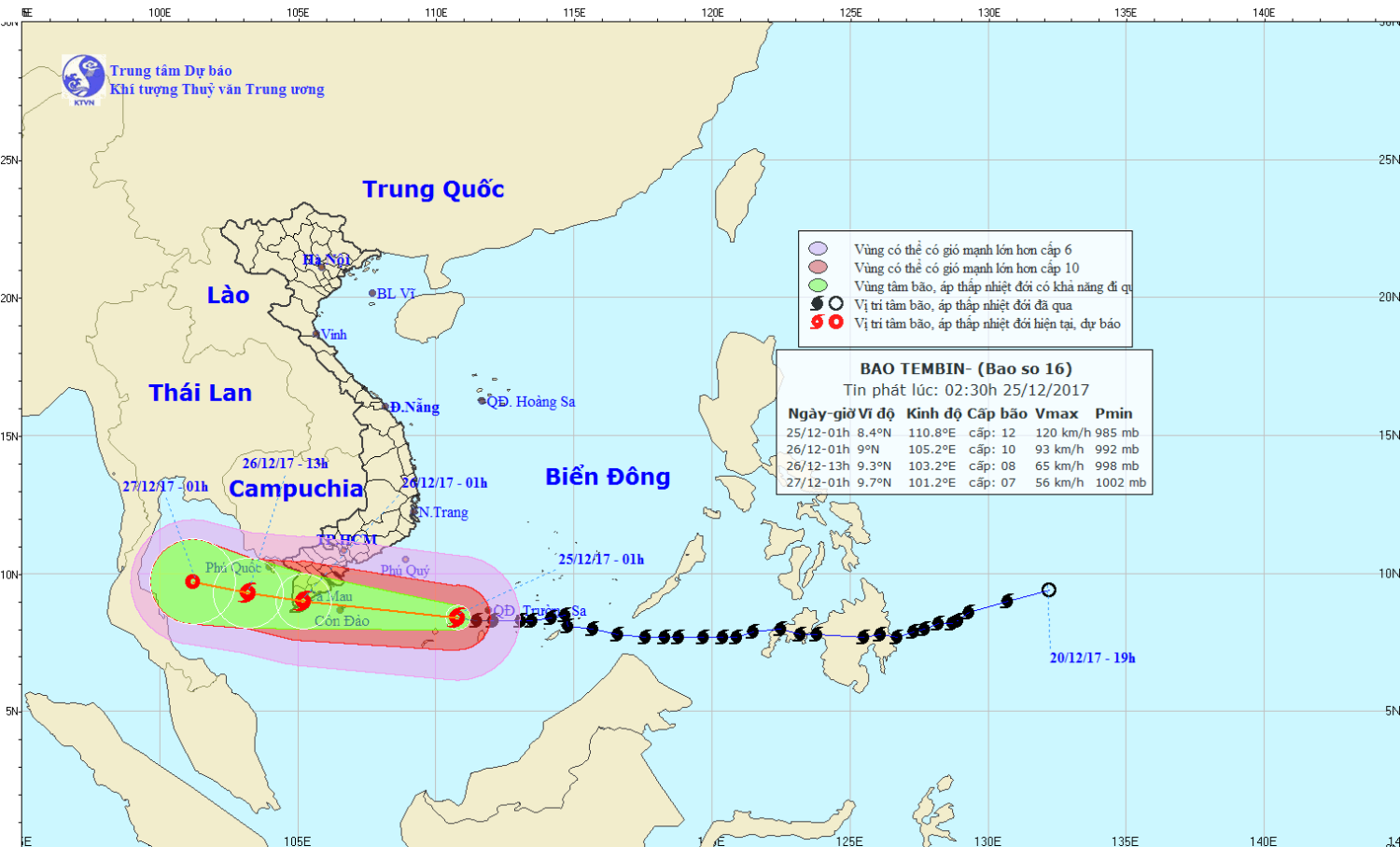Tin bão khẩn cấp (cơn bão số 16)