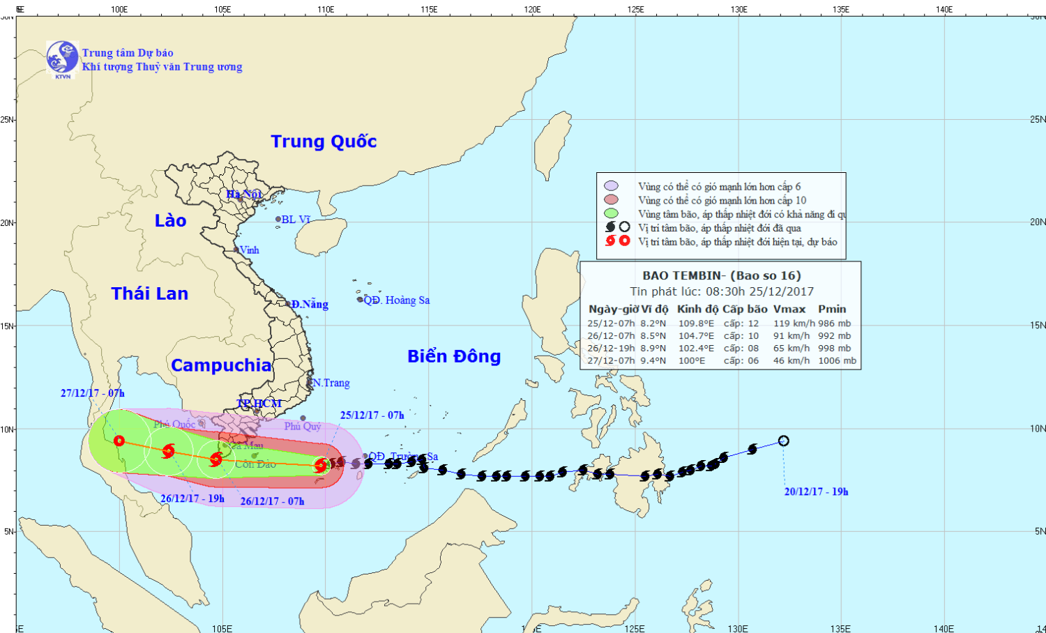 Tin bão khẩn cấp (cơn bão số 16)