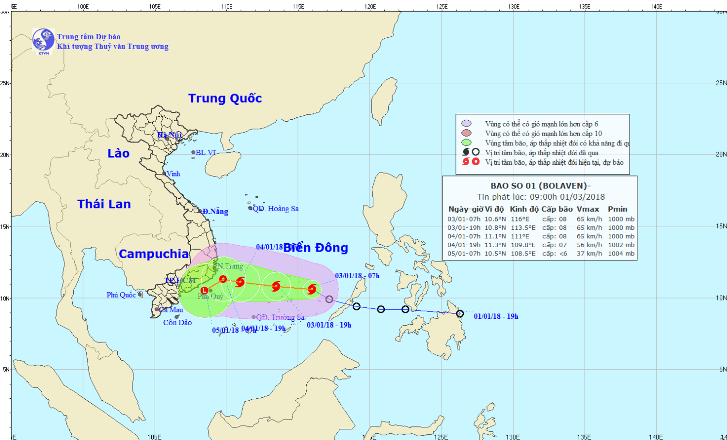 Tin bão trên Biển Đông (Bão Bolaven)