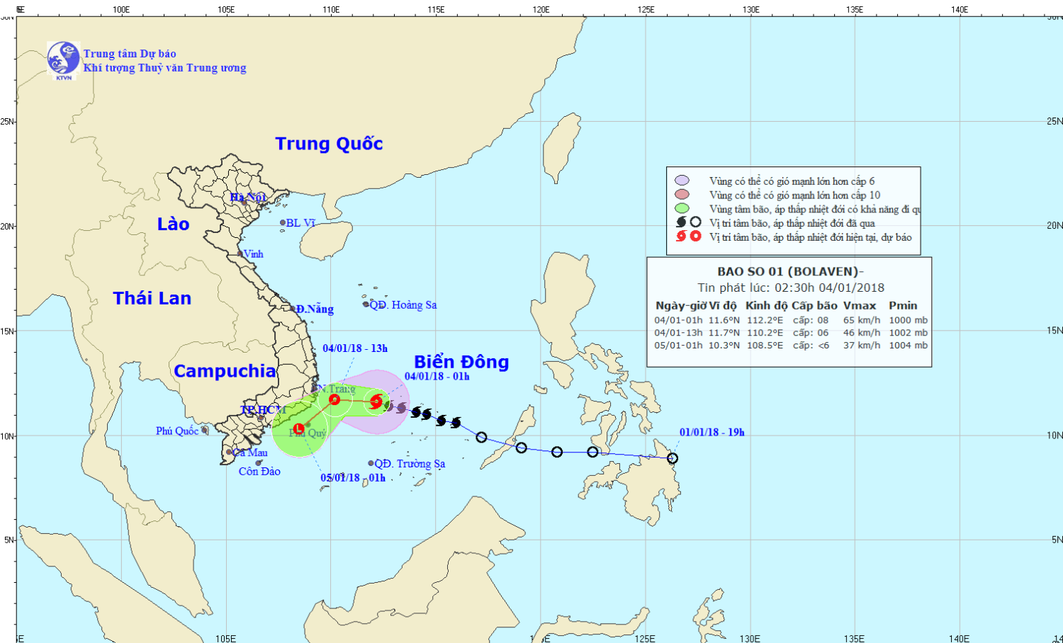 Tin bão gần bờ (cơn bão số 1)