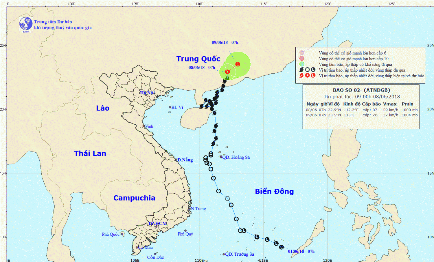 Tin áp thấp nhiệt đới trên đất liền (suy yếu từ bão số 02)