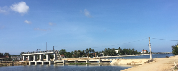 Đập dâng Đức Phổ đang dần hoàn thiện